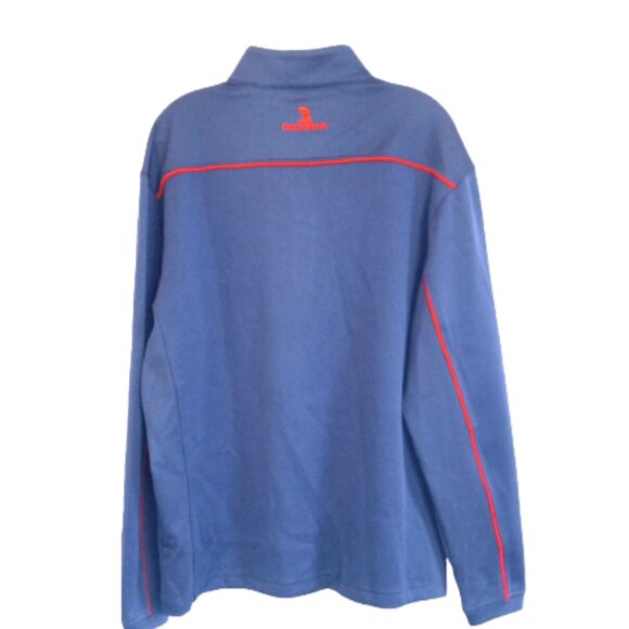 Pebble Beach Men’s Golf Jacket Med Navy Blue Red 1/4 Zip Pullover Performance - Picture 3 of 11